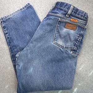 Wrangler Utility FR Relaxed Fit Mid Wash Denim Jeans Gorpcore Streetwear Western